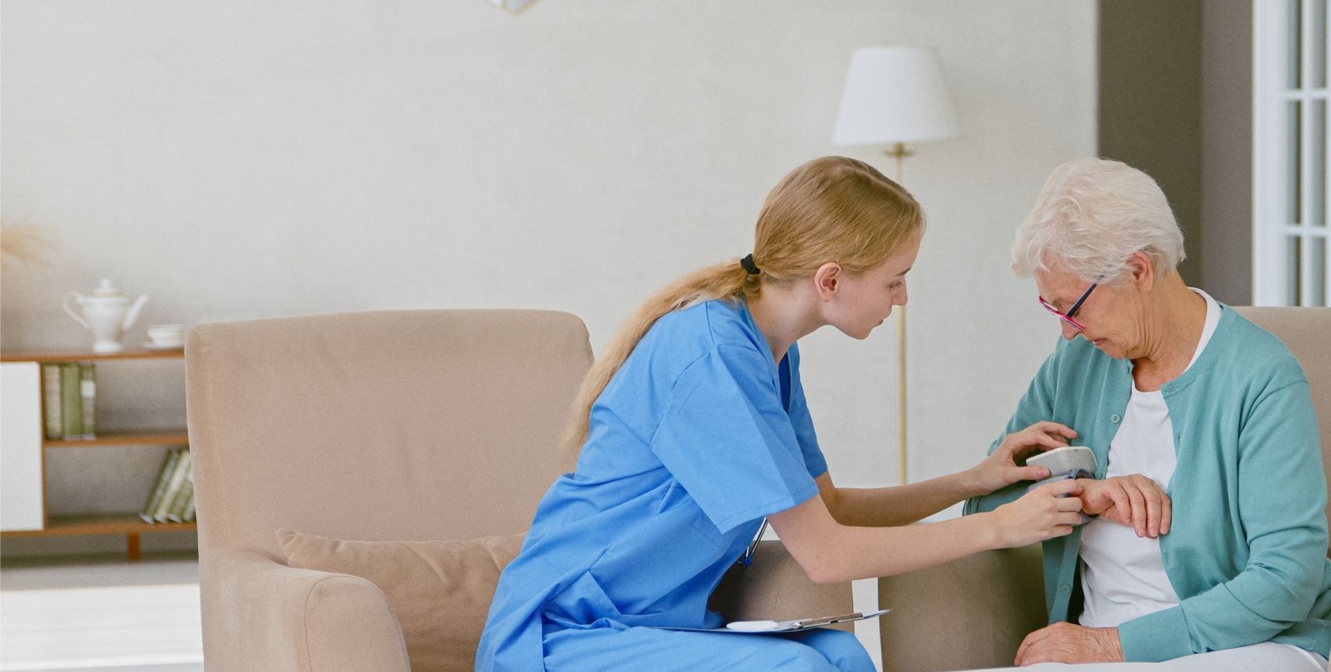 two senior ladies on a bench